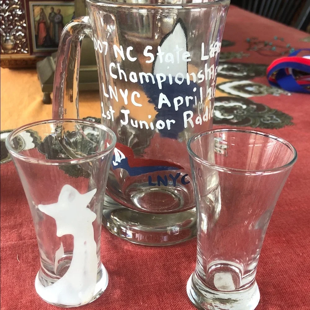 2007 lake Norman yacht club trophy glasses